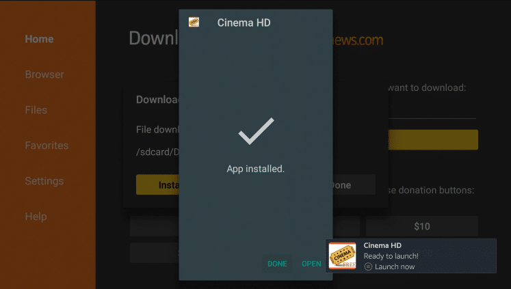 Install Cinema APK on Firestick