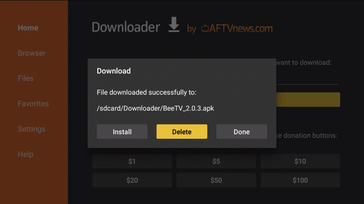 Install BeeTV APK in Firestick