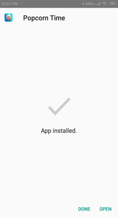 Install Popcorn Time on Android Smarphones