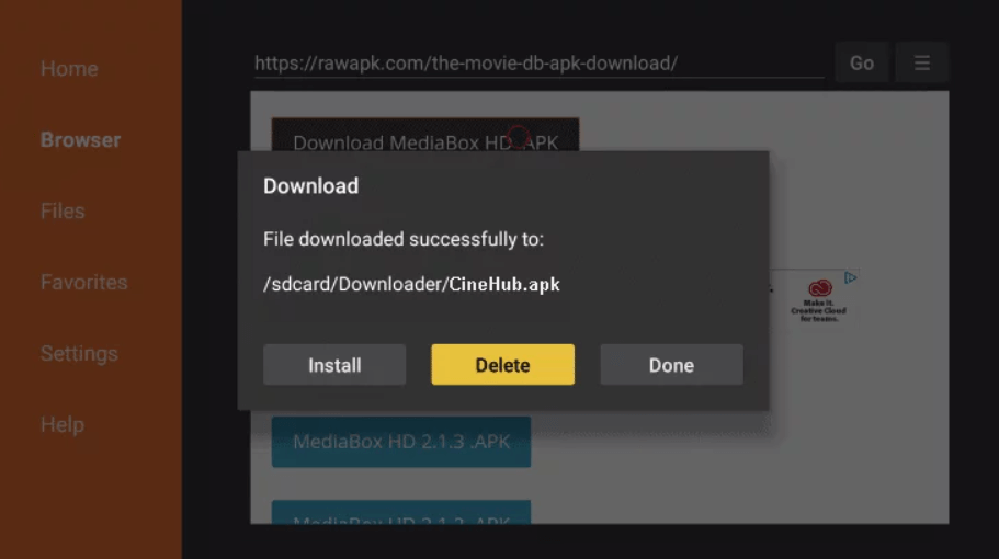 Install Cinehub on Firestick
