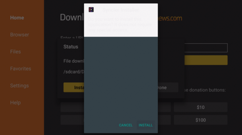 Install Syncler on Firestick