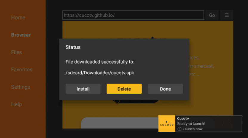 Install Cucotv APK on Firestick