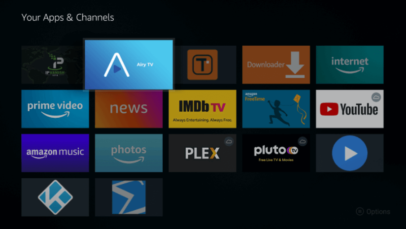 Install Airy TV on Firestick